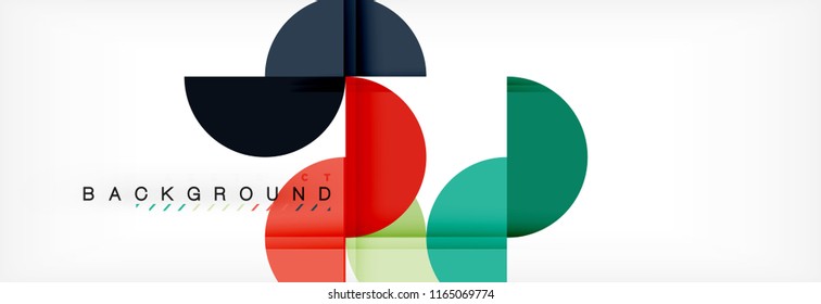 Circle modern geometrical abstract background, vector illustration