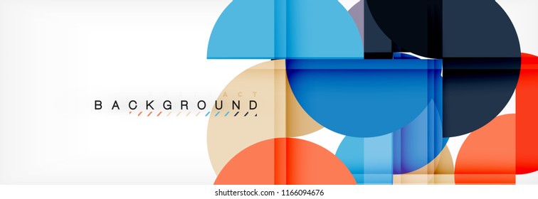 Circle modern geometrical abstract background, vector illustration