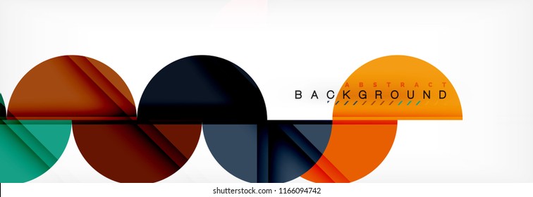Circle modern geometrical abstract background, vector illustration