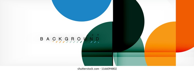 Circle modern geometrical abstract background, vector illustration