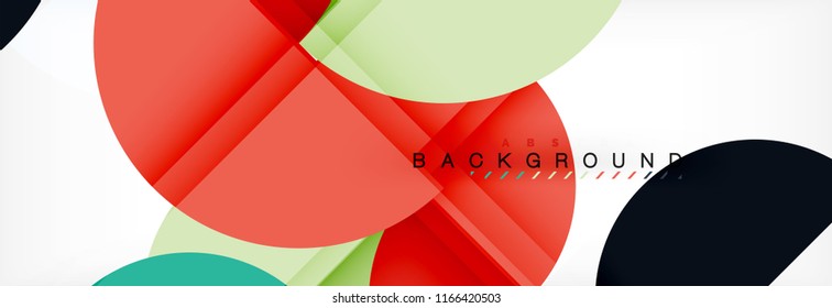 Circle modern geometrical abstract background, vector illustration
