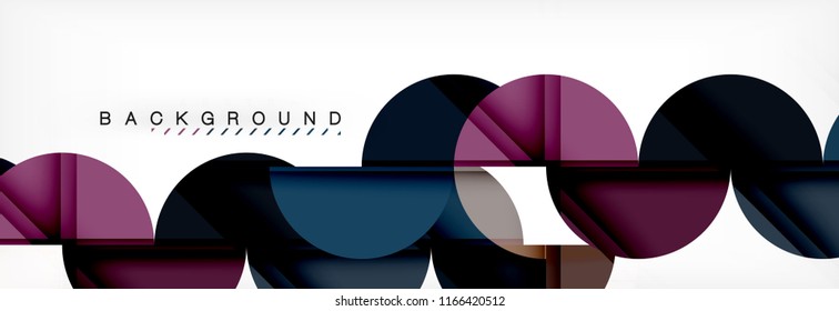 Circle modern geometrical abstract background, vector illustration