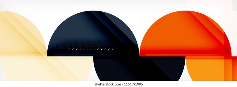 Circle modern geometrical abstract background, vector illustration
