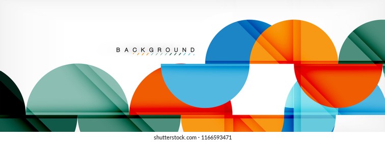 Circle modern geometrical abstract background, vector illustration