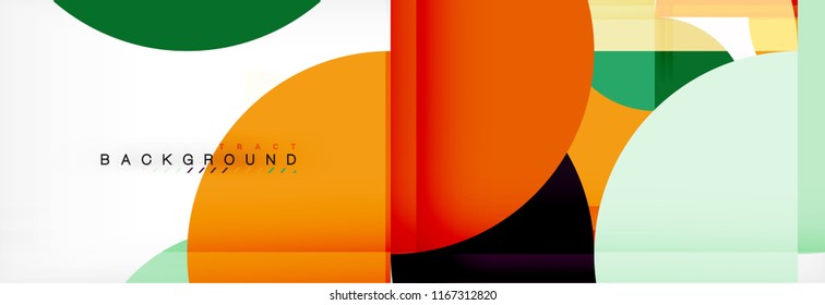 Circle modern geometrical abstract background, vector illustration