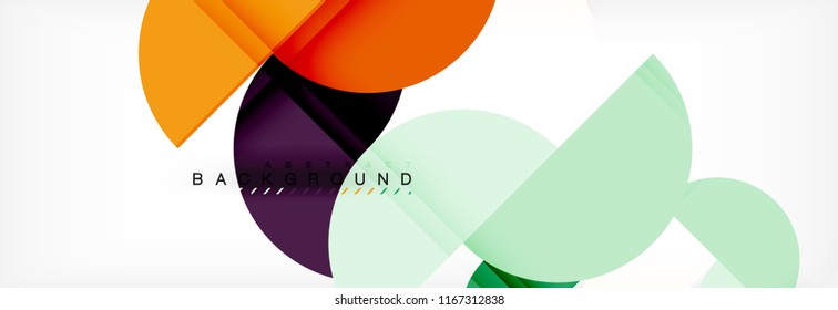 Circle modern geometrical abstract background, vector illustration