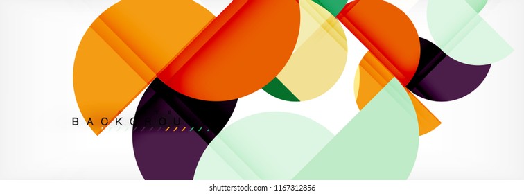 Circle modern geometrical abstract background, vector illustration