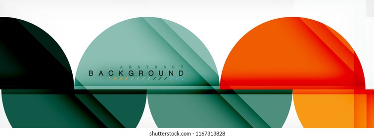 Circle modern geometrical abstract background, vector illustration