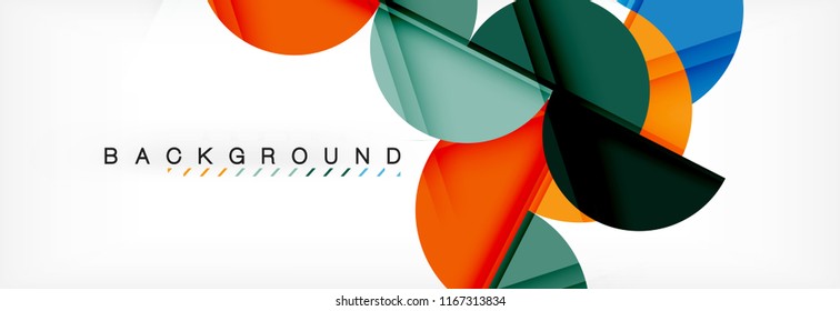 Circle modern geometrical abstract background, vector illustration