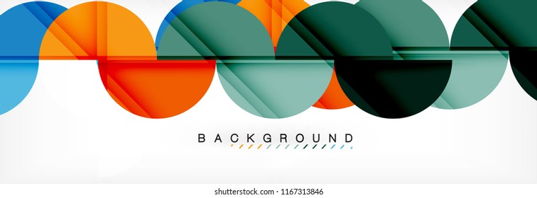 Circle moderner, geometrischer abstrakter Hintergrund, Vektorgrafik