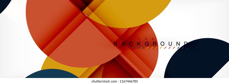 Circle moderner, geometrischer abstrakter Hintergrund, Vektorgrafik