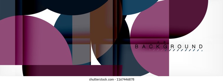 Circle moderner, geometrischer abstrakter Hintergrund, Vektorgrafik