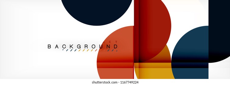 Circle modern geometrical abstract background, vector illustration