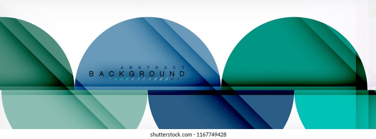 Circle modern geometrical abstract background, vector illustration
