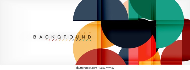 Circle modern geometrical abstract background, vector illustration