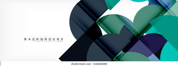 Circle modern geometrical abstract background, vector illustration