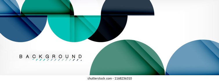 Circle modern geometrical abstract background, vector illustration