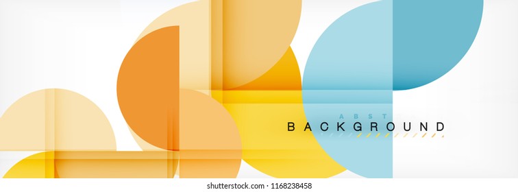 Circle modern geometrical abstract background, vector illustration