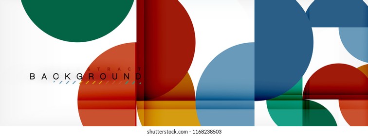 Circle modern geometrical abstract background, vector illustration