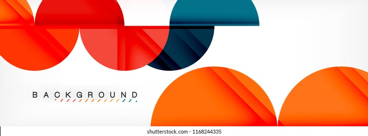 Circle modern geometrical abstract background, vector illustration