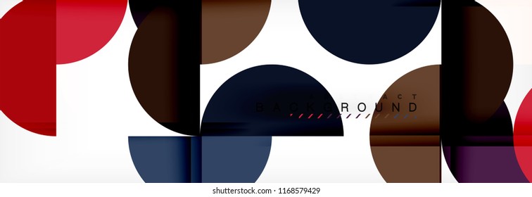 Circle modern geometrical abstract background, vector illustration