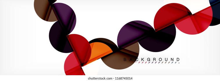 Circle modern geometrical abstract background, vector illustration