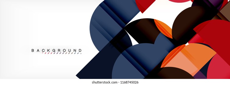 Círculo moderno geométrico abstrato fundo, ilustração vetorial