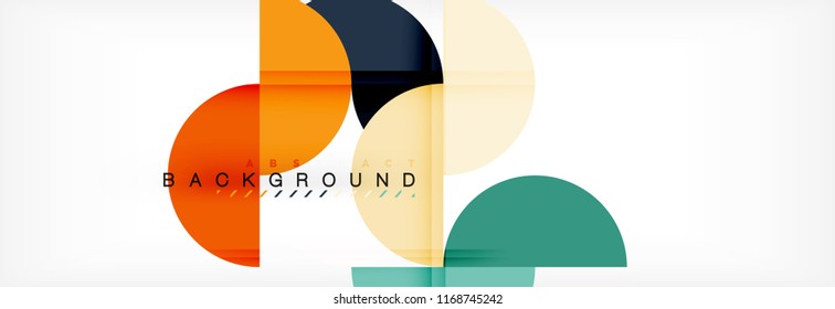 Circle modern geometrical abstract background, vector illustration