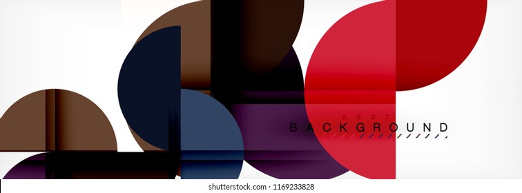 Circle modern geometrical abstract background, vector illustration