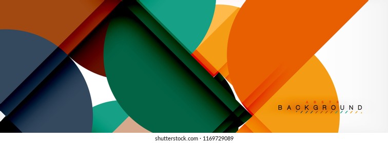Circle modern geometrical abstract background, vector illustration
