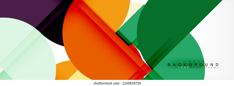 Circle modern geometrical abstract background, vector illustration
