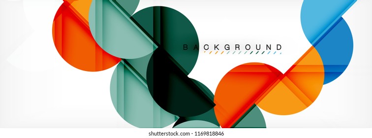 Circle modern geometrical abstract background, vector illustration