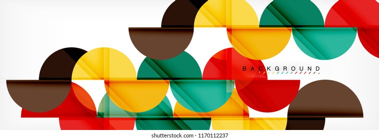 Circle modern geometrical abstract background, vector illustration