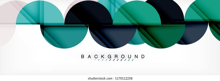 Circle modern geometrical abstract background, vector illustration