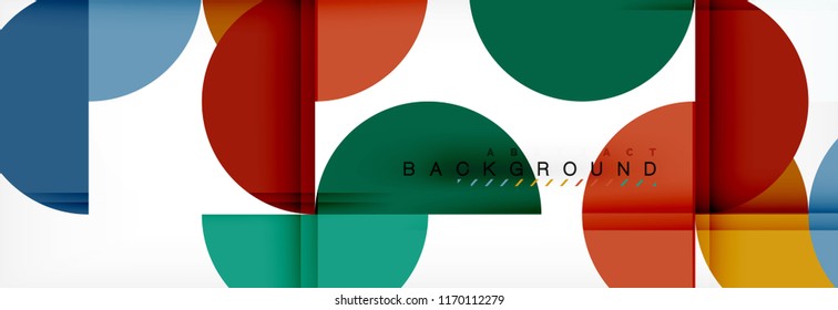 Circle modern geometrical abstract background, vector illustration