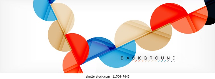 Circle modern geometrical abstract background, vector illustration