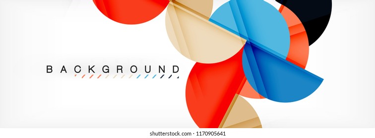 Circle modern geometrical abstract background, vector illustration