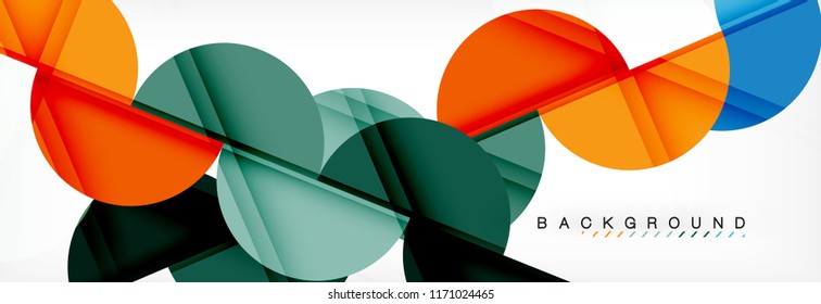 Circle modern geometrical abstract background, vector illustration