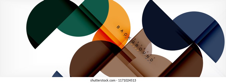 Circle modern geometrical abstract background, vector illustration