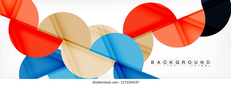 Circle modern geometrical abstract background, vector illustration