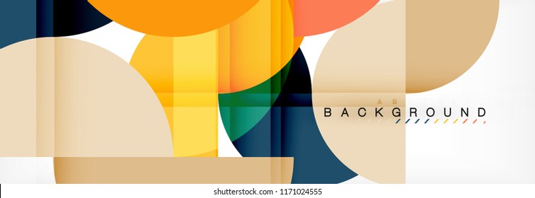 Circle moderner, geometrischer abstrakter Hintergrund, Vektorgrafik