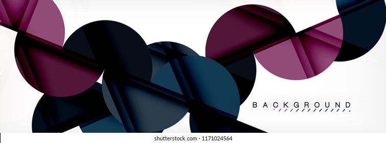 Circle modern geometrical abstract background, vector illustration