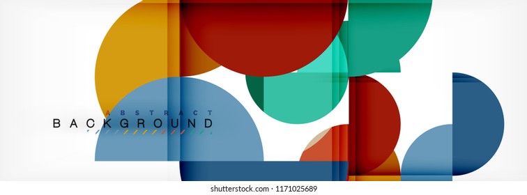 Circle modern geometrical abstract background, vector illustration