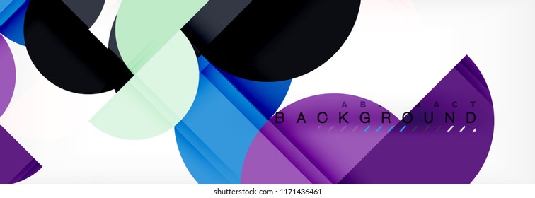 Circle moderner, geometrischer abstrakter Hintergrund, Vektorgrafik