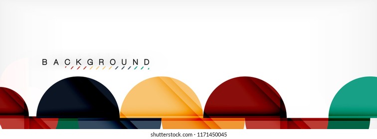 Circle modern geometrical abstract background, vector illustration