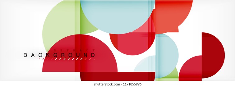 Circle modern geometrical abstract background, vector illustration