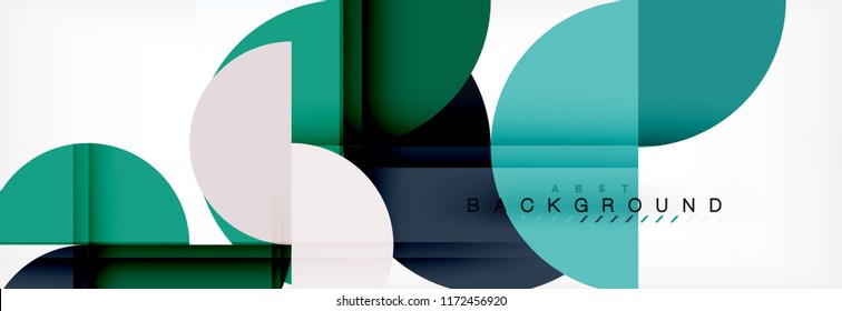 Circle modern geometrical abstract background, vector illustration