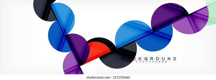 Circle modern geometrical abstract background, vector illustration