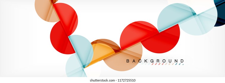 Circle modern geometrical abstract background, vector illustration