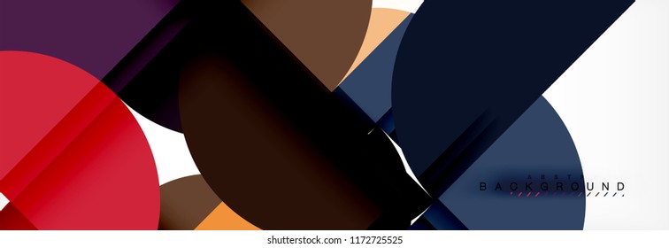 Circle modern geometrical abstract background, vector illustration